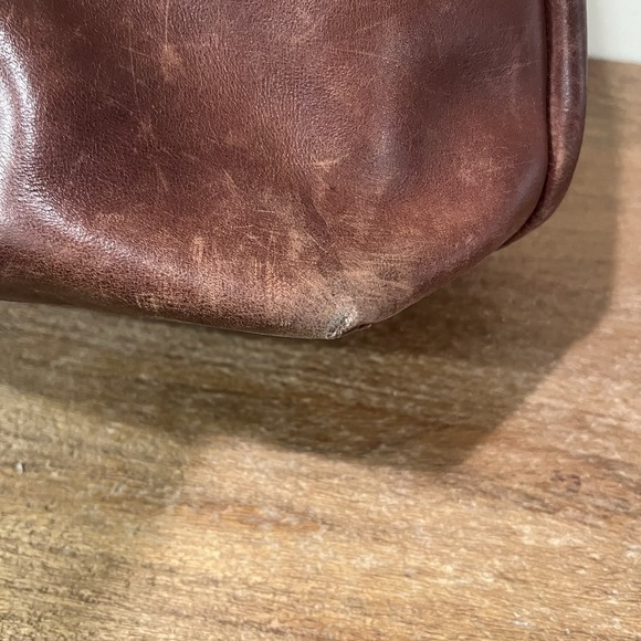 Dooney & Bourke Florentine Logo Lock Brown Leather Hobo Bag w/Dust Bag Pls Read - Picture 9 of 16